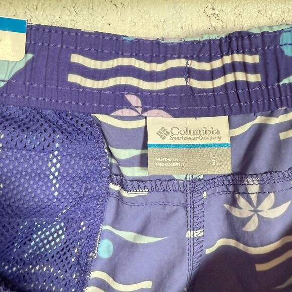 Columbia Women's Sandy River II Printed Mid-Rise Shorts - Purple Lotus LARGE - Picture 6 of 7